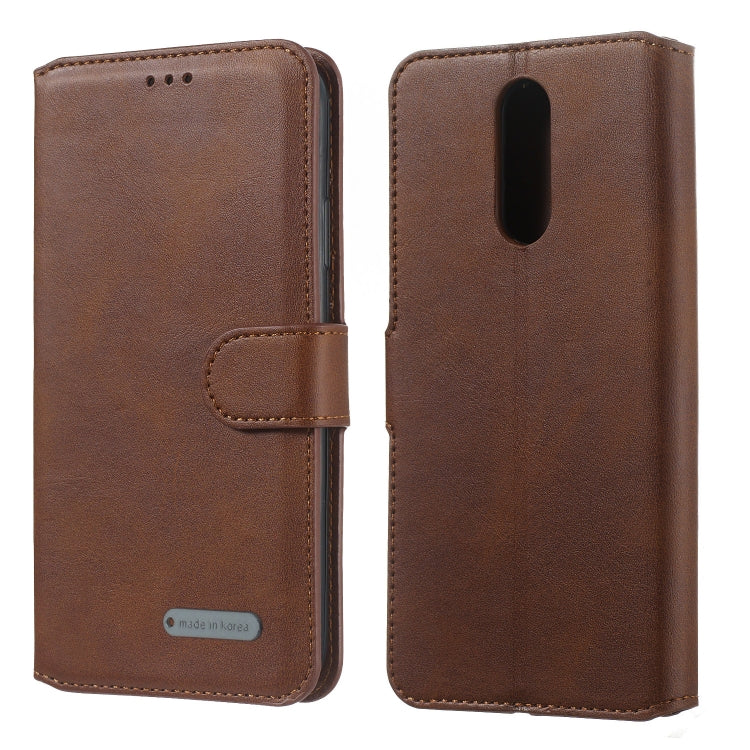 For LG K40 / K12 Solid Color Buckle Horizontal Flip Leather Case with Wallet & Holder & Card Slots