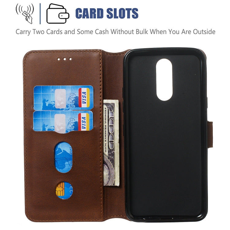 For LG K40 / K12 Solid Color Buckle Horizontal Flip Leather Case with Wallet & Holder & Card Slots