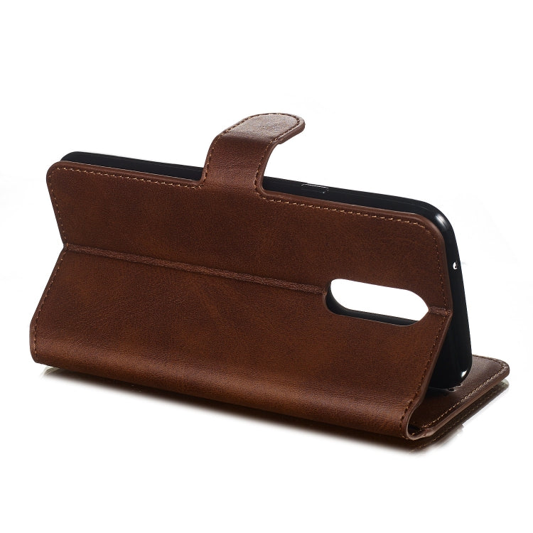 For LG K40 / K12 Solid Color Buckle Horizontal Flip Leather Case with Wallet & Holder & Card Slots