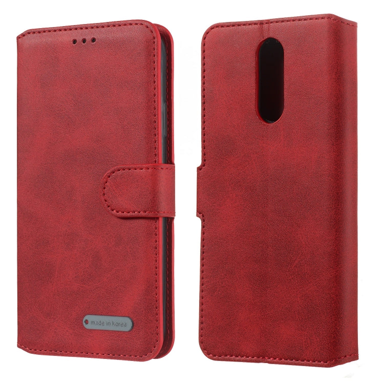 For LG K40 / K12 Solid Color Buckle Horizontal Flip Leather Case with Wallet & Holder & Card Slots