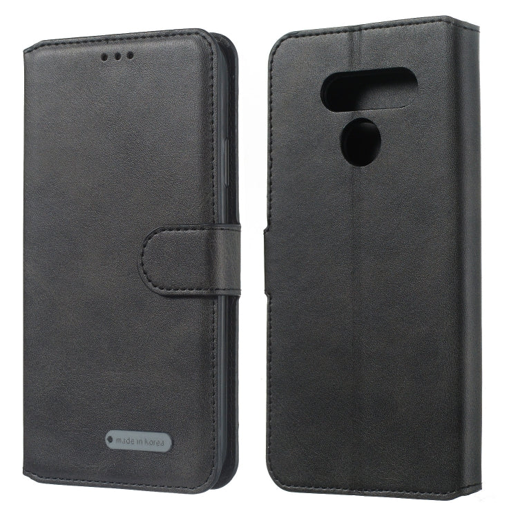 For LG K50 / Q60 Solid Color Buckle Horizontal Flip Leather Case with Wallet & Holder & Card Slots