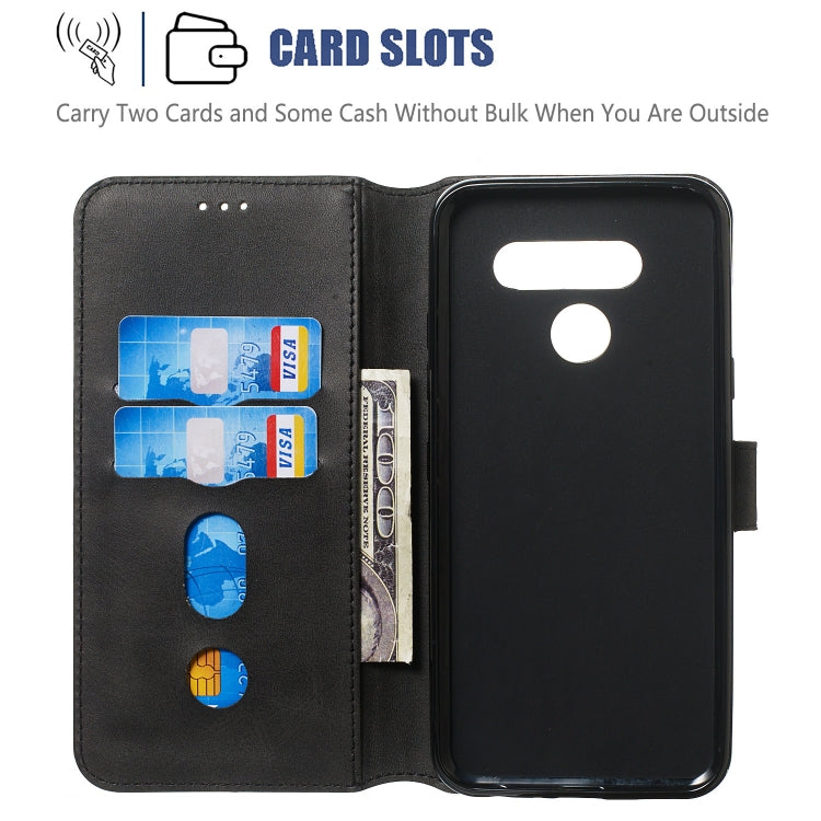 For LG K50 / Q60 Solid Color Buckle Horizontal Flip Leather Case with Wallet & Holder & Card Slots