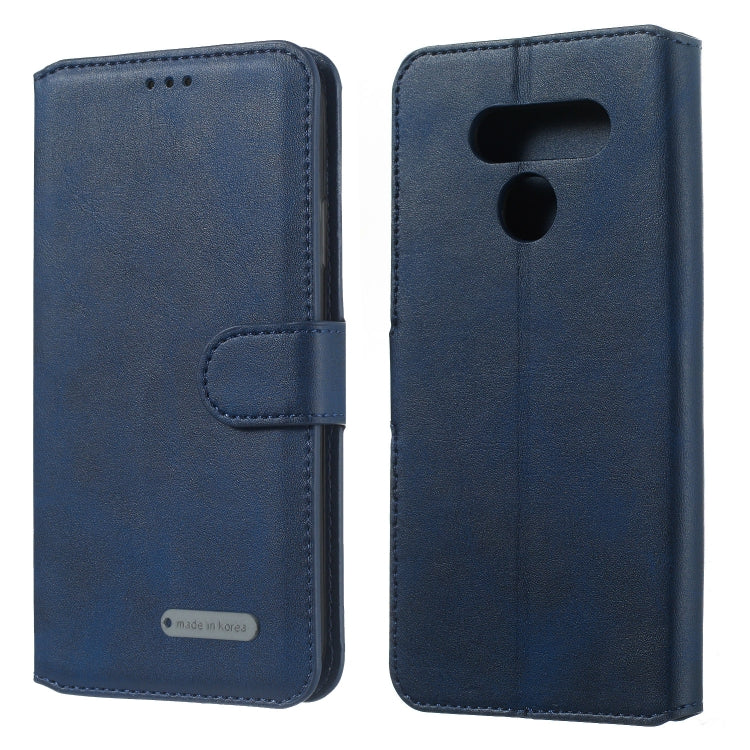 For LG K50 / Q60 Solid Color Buckle Horizontal Flip Leather Case with Wallet & Holder & Card Slots