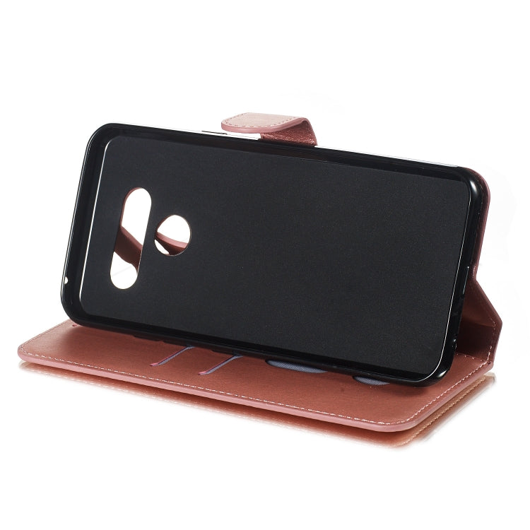 For LG K50 / Q60 Solid Color Buckle Horizontal Flip Leather Case with Wallet & Holder & Card Slots