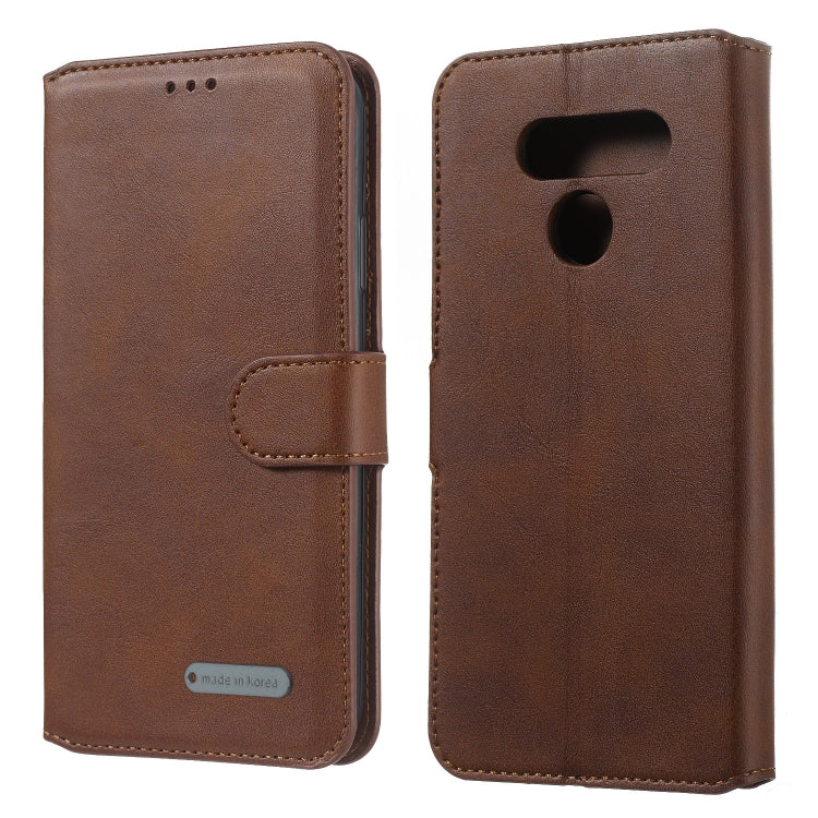 For LG K50 / Q60 Solid Color Buckle Horizontal Flip Leather Case with Wallet & Holder & Card Slots