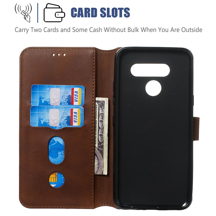 For LG K50 / Q60 Solid Color Buckle Horizontal Flip Leather Case with Wallet & Holder & Card Slots