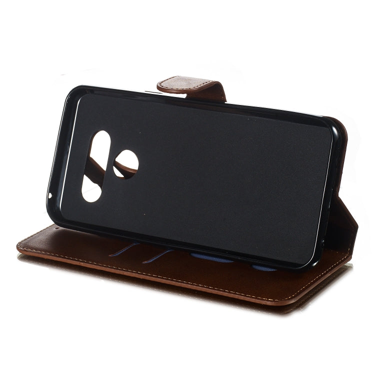 For LG K50 / Q60 Solid Color Buckle Horizontal Flip Leather Case with Wallet & Holder & Card Slots