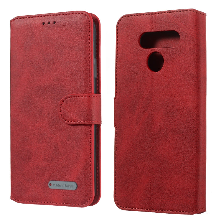 For LG K50 / Q60 Solid Color Buckle Horizontal Flip Leather Case with Wallet & Holder & Card Slots