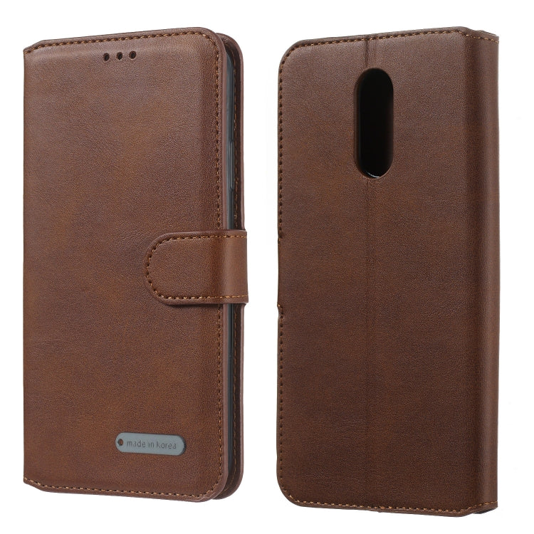 For LG Stylo 4 / Q8 (2018) Solid Color Buckle Horizontal Flip Leather Case with Wallet & Holder & Card Slots