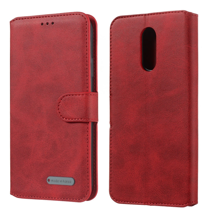 For LG Stylo 4 / Q8 (2018) Solid Color Buckle Horizontal Flip Leather Case with Wallet & Holder & Card Slots