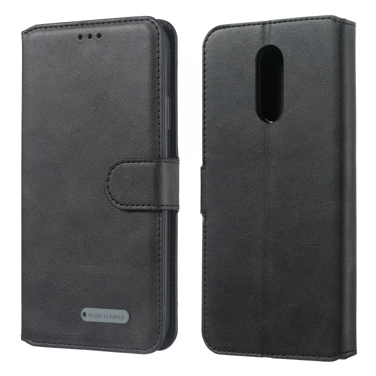For LG Q Stylo 5 Solid Color Buckle Horizontal Flip Leather Case with Wallet & Holder & Card Slots