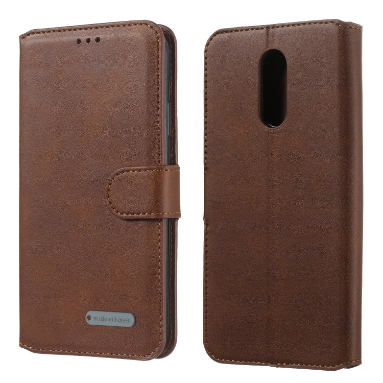 For LG Q Stylo 5 Solid Color Buckle Horizontal Flip Leather Case with Wallet & Holder & Card Slots