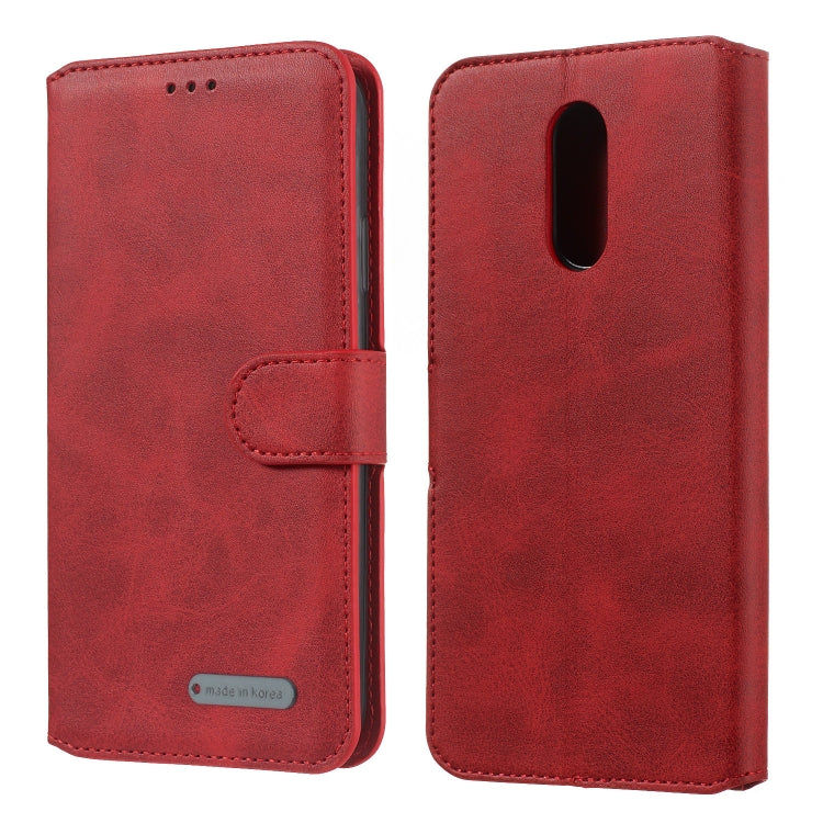 For LG Q Stylo 5 Solid Color Buckle Horizontal Flip Leather Case with Wallet & Holder & Card Slots
