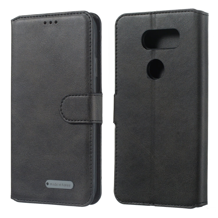 For LG V30 Solid Color Buckle Horizontal Flip Leather Case with Wallet & Holder & Card Slots
