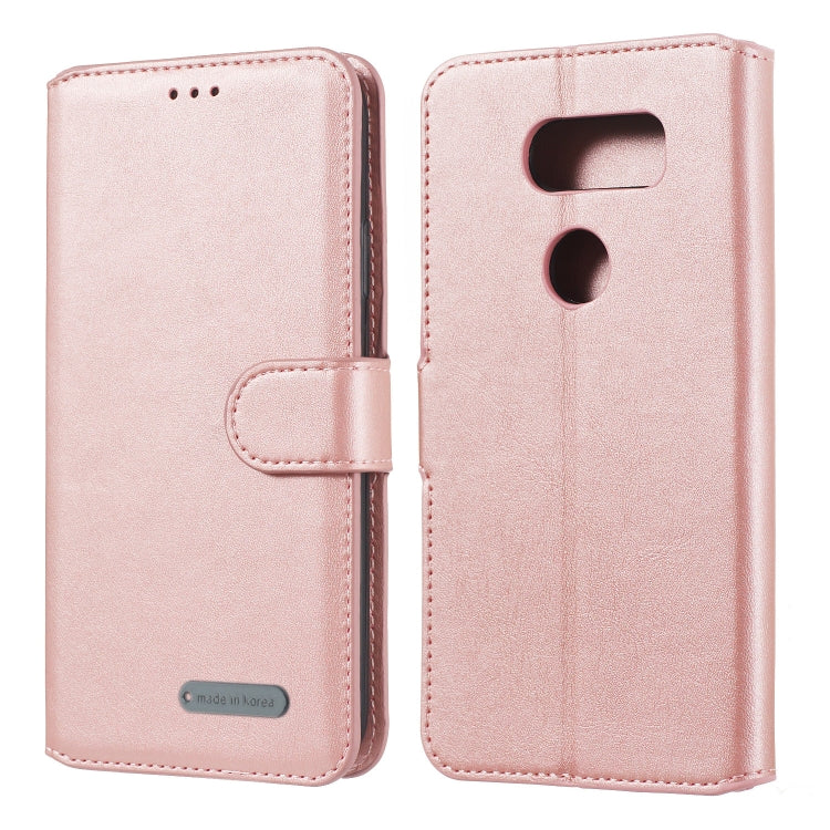 For LG V30 Solid Color Buckle Horizontal Flip Leather Case with Wallet & Holder & Card Slots