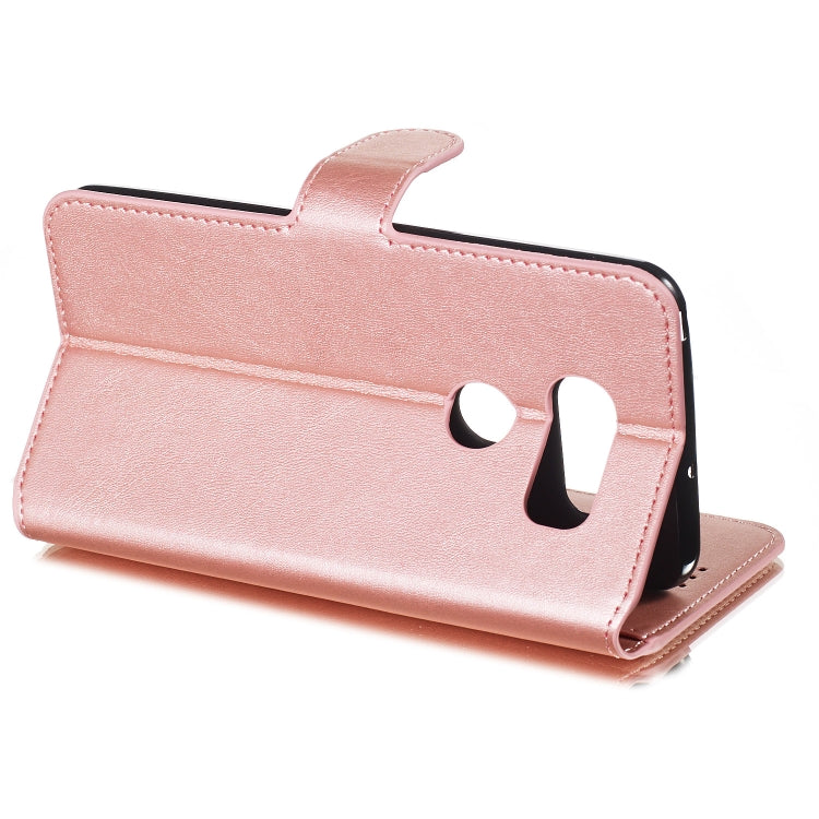 For LG V30 Solid Color Buckle Horizontal Flip Leather Case with Wallet & Holder & Card Slots