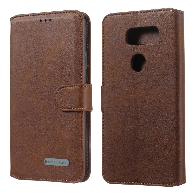 For LG V30 Solid Color Buckle Horizontal Flip Leather Case with Wallet & Holder & Card Slots
