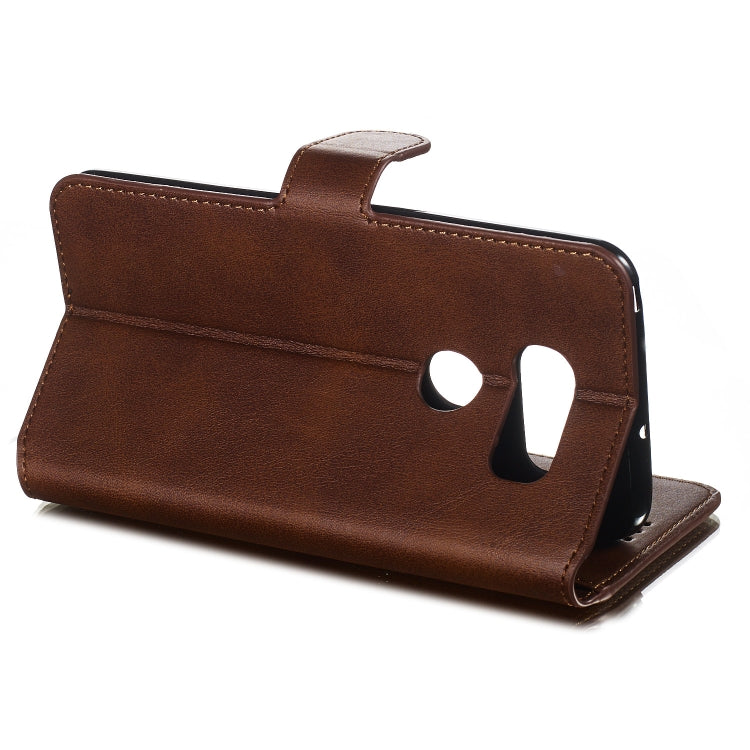 For LG V30 Solid Color Buckle Horizontal Flip Leather Case with Wallet & Holder & Card Slots