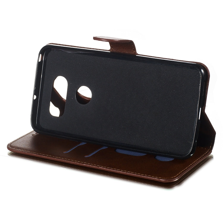 For LG V30 Solid Color Buckle Horizontal Flip Leather Case with Wallet & Holder & Card Slots