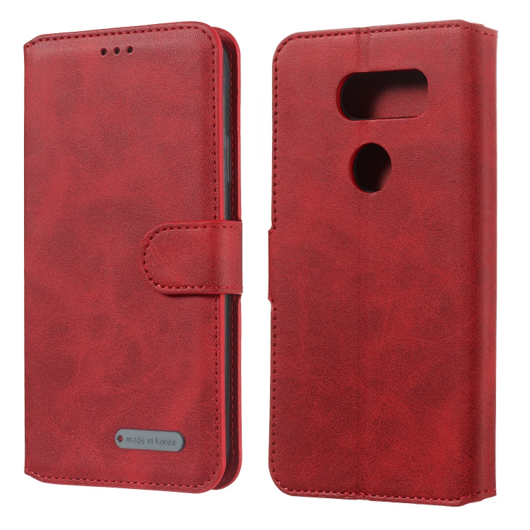For LG V30 Solid Color Buckle Horizontal Flip Leather Case with Wallet & Holder & Card Slots