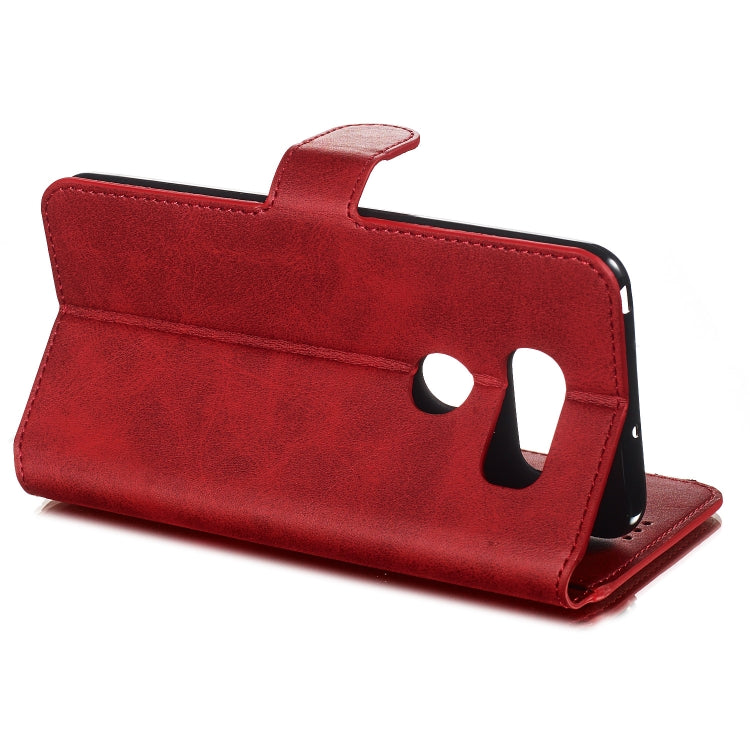 For LG V30 Solid Color Buckle Horizontal Flip Leather Case with Wallet & Holder & Card Slots