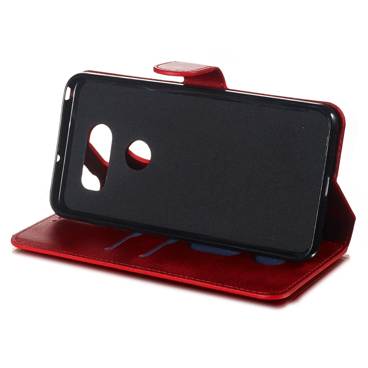 For LG V30 Solid Color Buckle Horizontal Flip Leather Case with Wallet & Holder & Card Slots