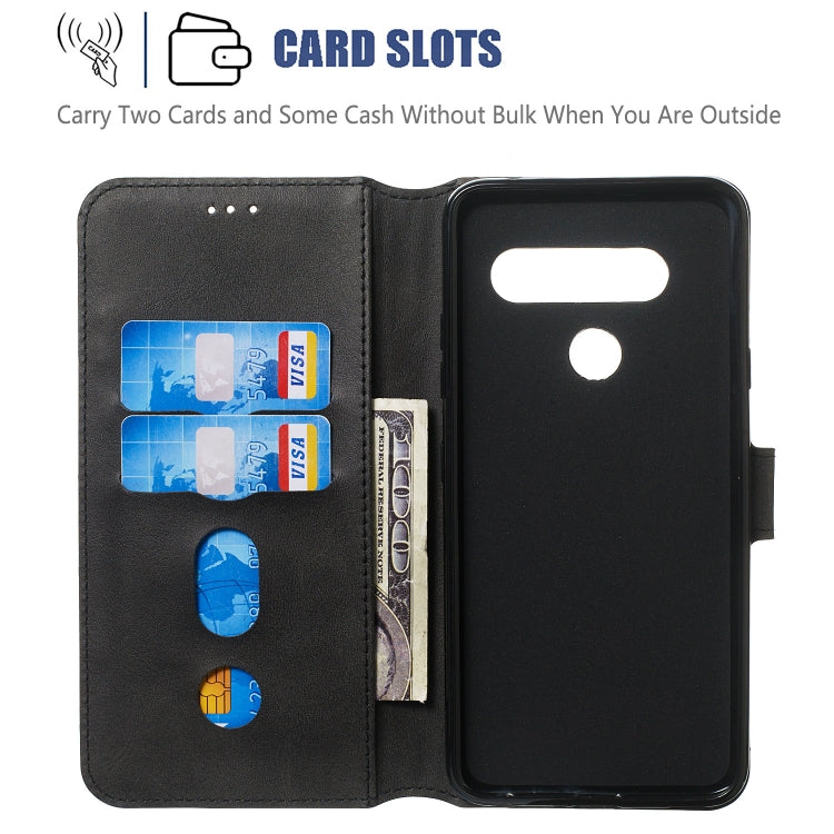 For LG V40 Solid Color Buckle Horizontal Flip Leather Case with Wallet & Holder & Card Slots
