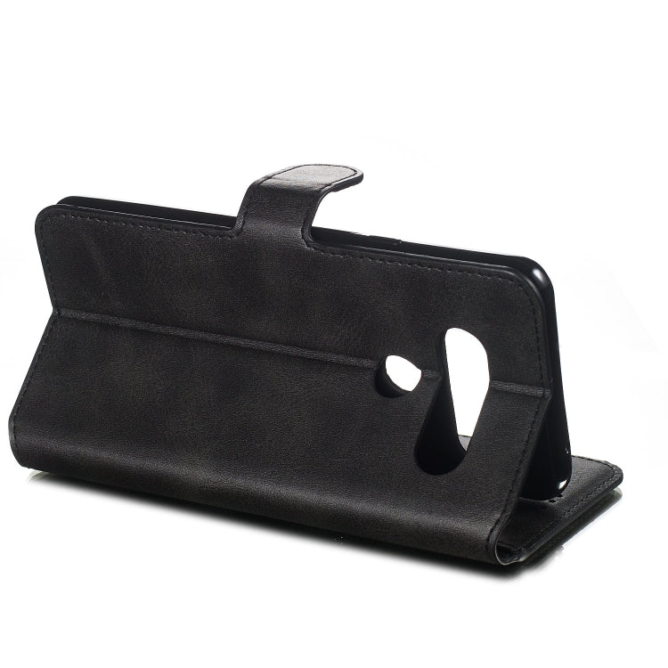 For LG V40 Solid Color Buckle Horizontal Flip Leather Case with Wallet & Holder & Card Slots