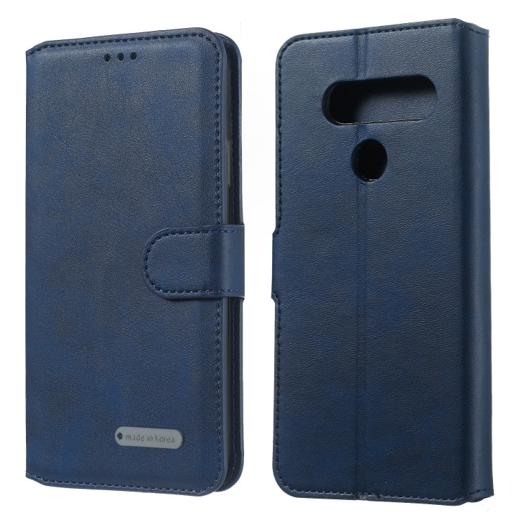 For LG V40 Solid Color Buckle Horizontal Flip Leather Case with Wallet & Holder & Card Slots