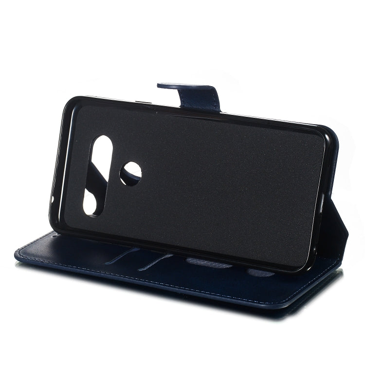 For LG V40 Solid Color Buckle Horizontal Flip Leather Case with Wallet & Holder & Card Slots