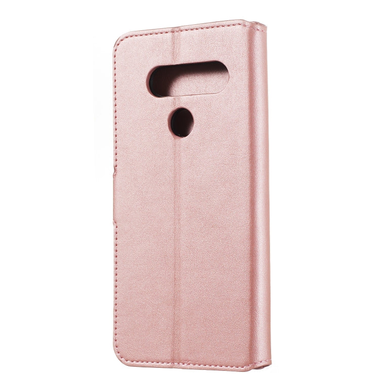 For LG V40 Solid Color Buckle Horizontal Flip Leather Case with Wallet & Holder & Card Slots