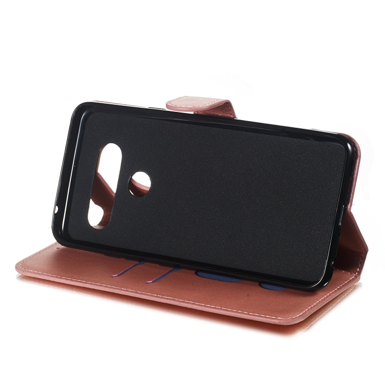 For LG V40 Solid Color Buckle Horizontal Flip Leather Case with Wallet & Holder & Card Slots