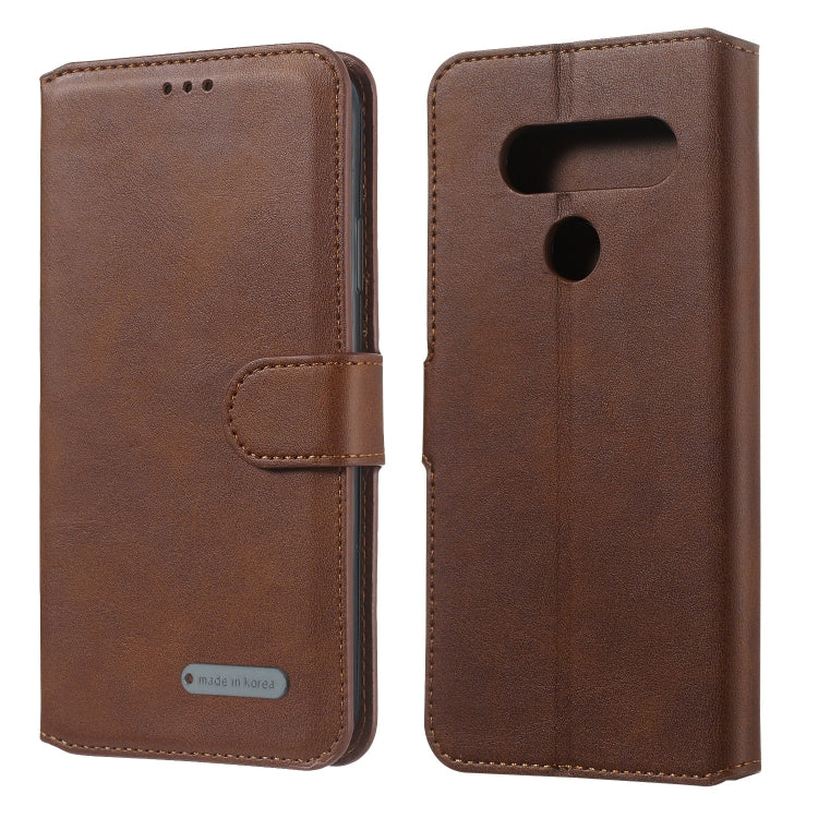 For LG V40 Solid Color Buckle Horizontal Flip Leather Case with Wallet & Holder & Card Slots