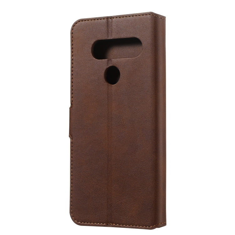For LG V40 Solid Color Buckle Horizontal Flip Leather Case with Wallet & Holder & Card Slots