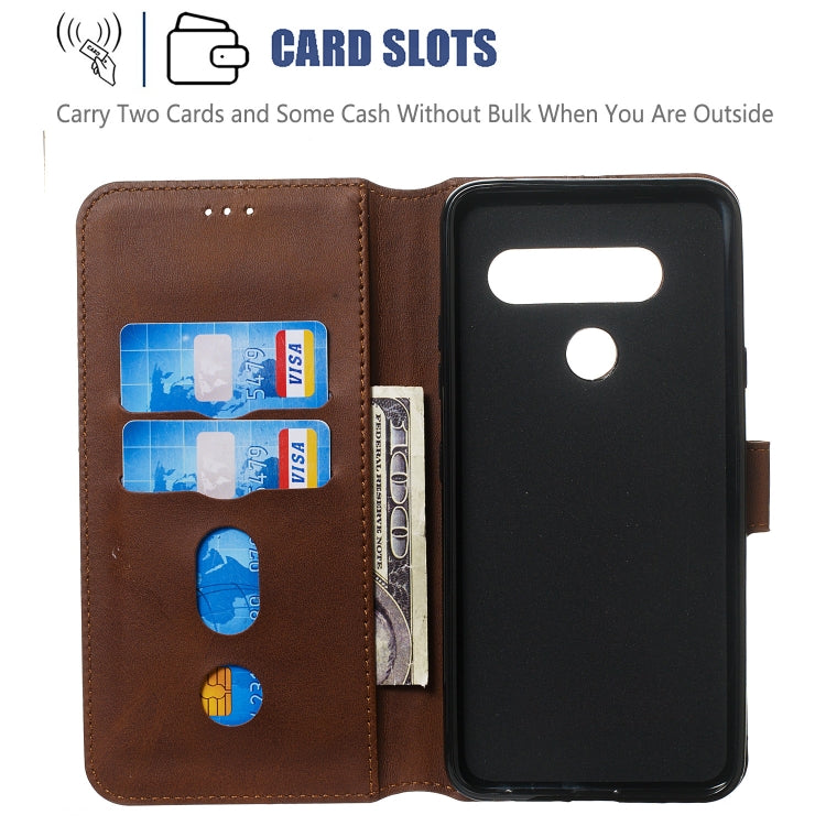 For LG V40 Solid Color Buckle Horizontal Flip Leather Case with Wallet & Holder & Card Slots