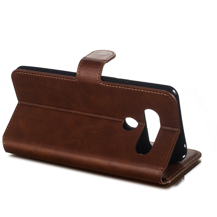 For LG V40 Solid Color Buckle Horizontal Flip Leather Case with Wallet & Holder & Card Slots
