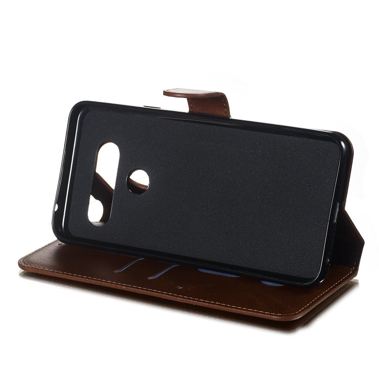 For LG V40 Solid Color Buckle Horizontal Flip Leather Case with Wallet & Holder & Card Slots