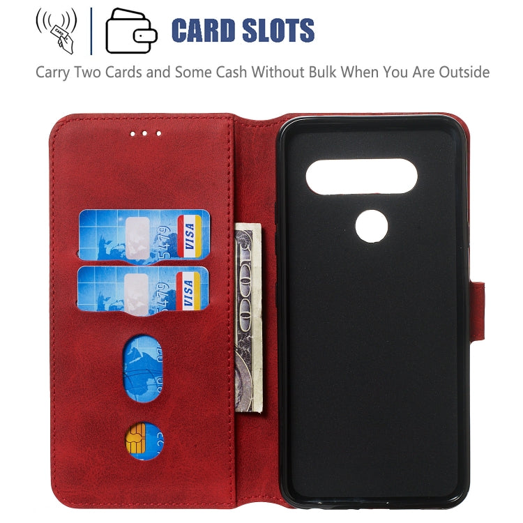 For LG V40 Solid Color Buckle Horizontal Flip Leather Case with Wallet & Holder & Card Slots