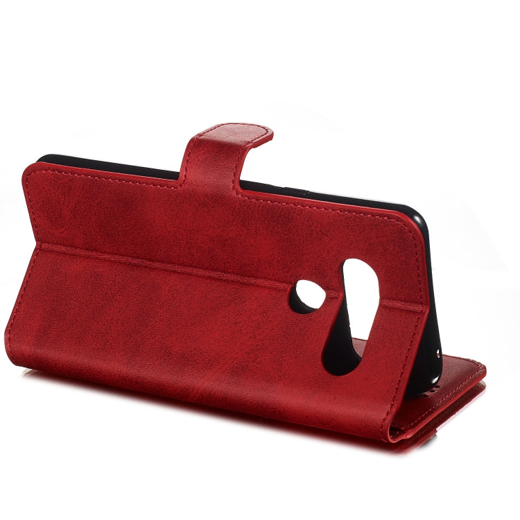 For LG V40 Solid Color Buckle Horizontal Flip Leather Case with Wallet & Holder & Card Slots