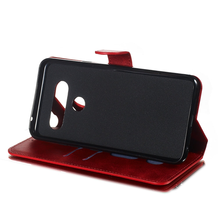 For LG V40 Solid Color Buckle Horizontal Flip Leather Case with Wallet & Holder & Card Slots