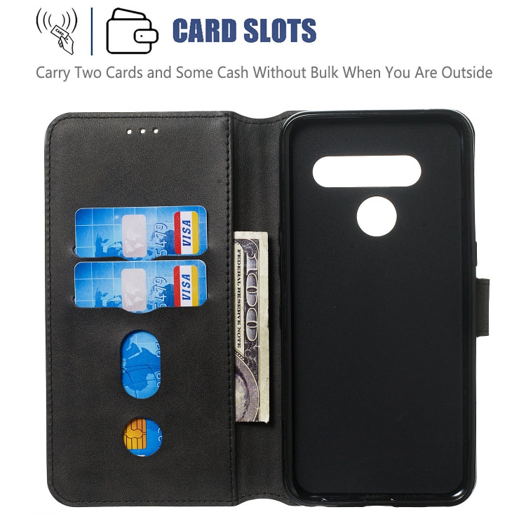 For LG V50 Solid Color Buckle Horizontal Flip Leather Case with Wallet & Holder & Card Slots