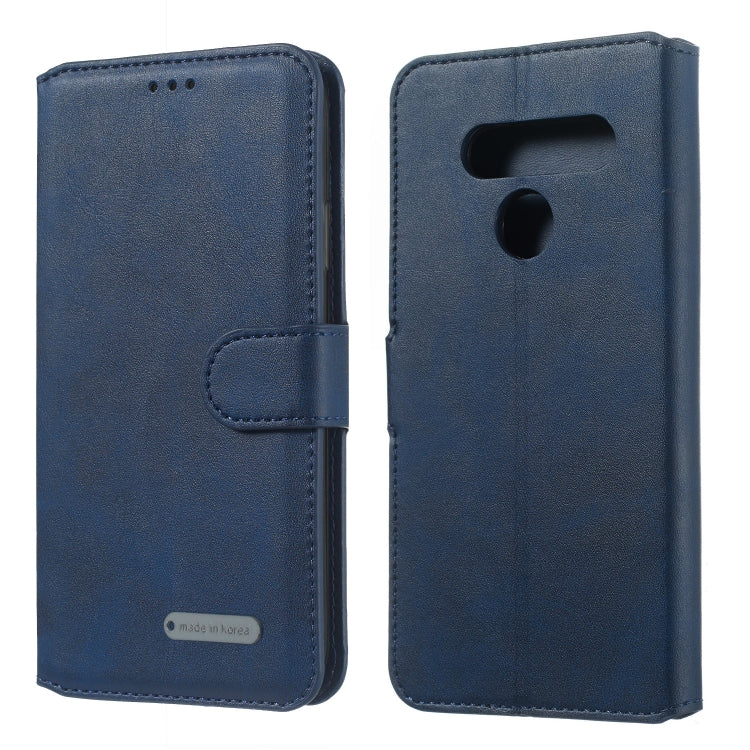For LG V50 Solid Color Buckle Horizontal Flip Leather Case with Wallet & Holder & Card Slots