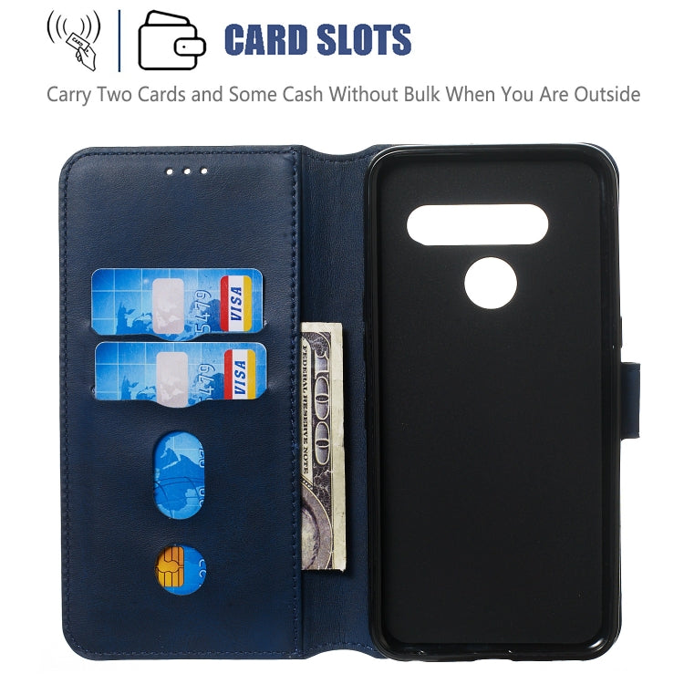 For LG V50 Solid Color Buckle Horizontal Flip Leather Case with Wallet & Holder & Card Slots