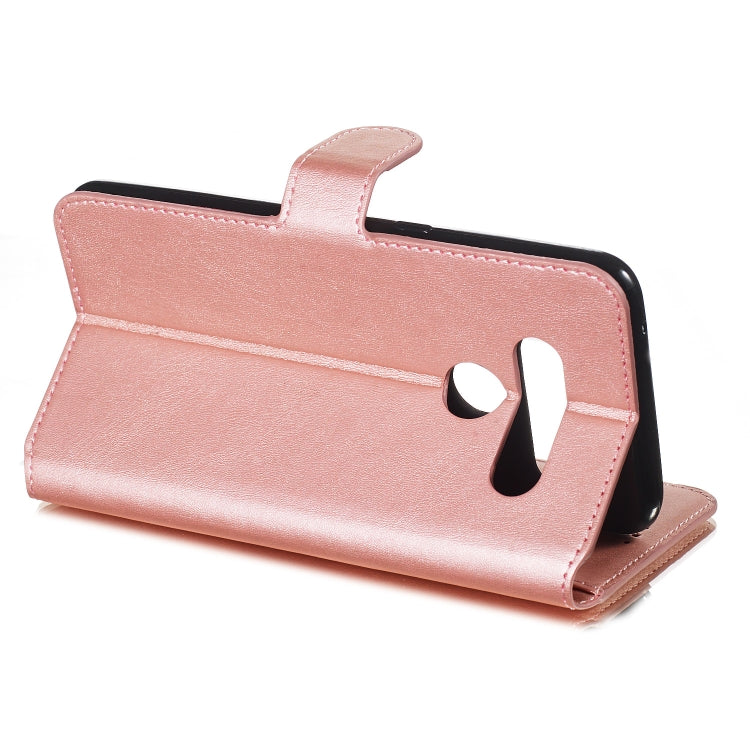 For LG V50 Solid Color Buckle Horizontal Flip Leather Case with Wallet & Holder & Card Slots