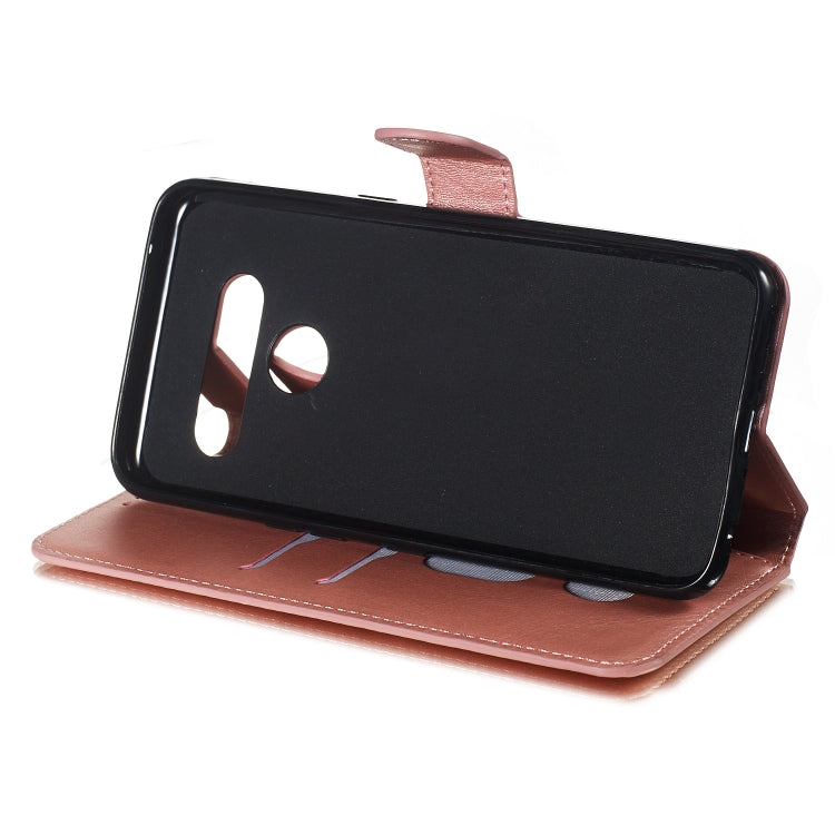 For LG V50 Solid Color Buckle Horizontal Flip Leather Case with Wallet & Holder & Card Slots
