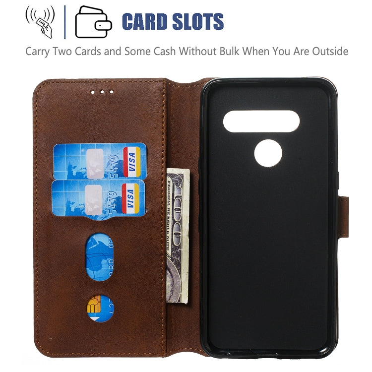 For LG V50 Solid Color Buckle Horizontal Flip Leather Case with Wallet & Holder & Card Slots