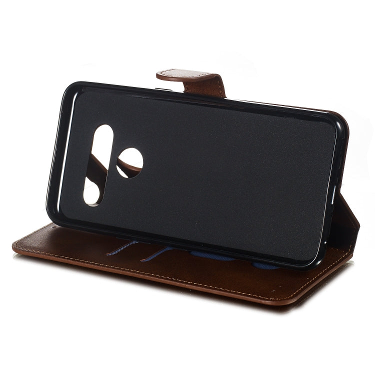 For LG V50 Solid Color Buckle Horizontal Flip Leather Case with Wallet & Holder & Card Slots