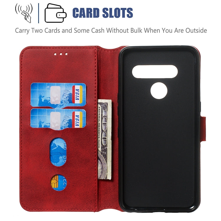 For LG V50 Solid Color Buckle Horizontal Flip Leather Case with Wallet & Holder & Card Slots