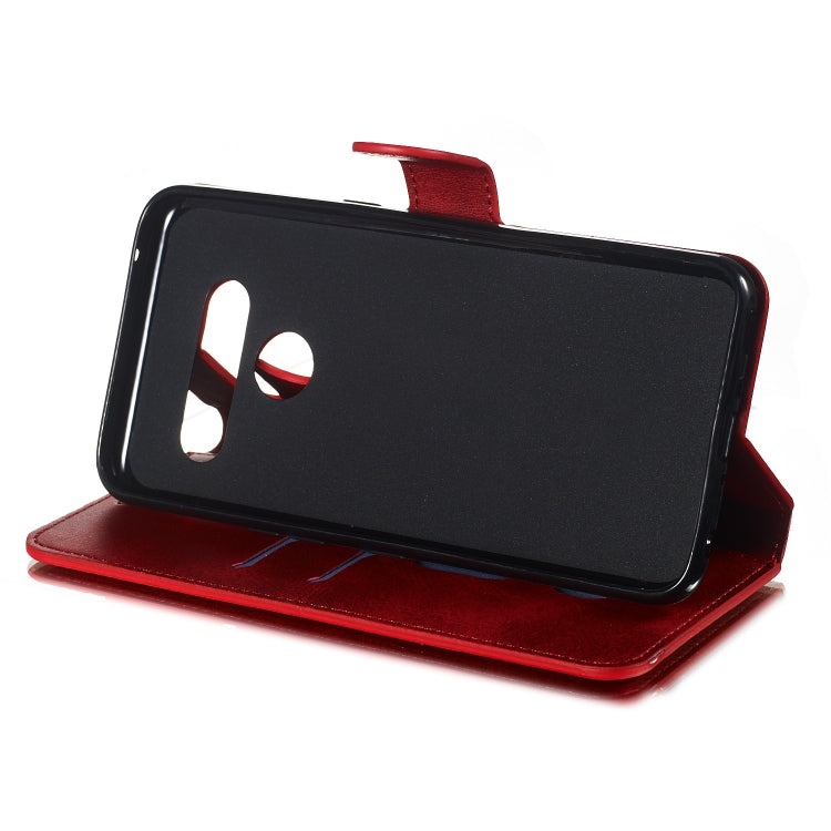 For LG V50 Solid Color Buckle Horizontal Flip Leather Case with Wallet & Holder & Card Slots