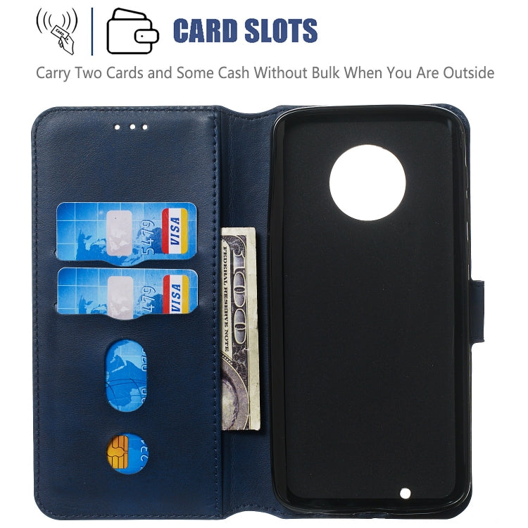 For Motorola Moto G6 (2018) Solid Color Buckle Horizontal Flip Leather Case with Wallet & Holder & Card Slots